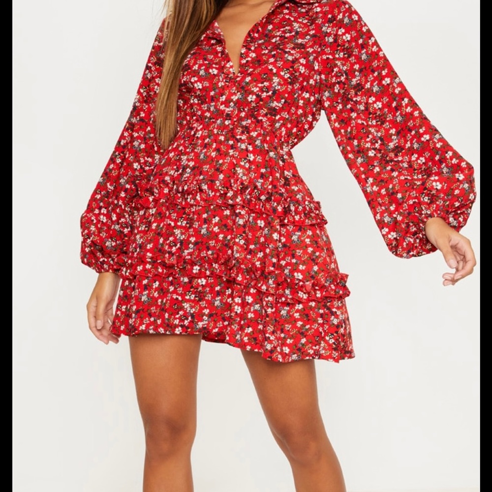 Shirt dress floral prints